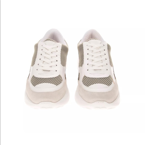 LOVE MOSCHINO Mesh Sneakers Heart Patch Chunky Sole - Picture 4 of 12